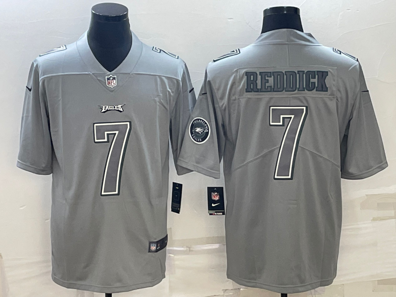 Men's Philadelphia Eagles Haason Reddick #7 Gray Atmosphere Jersey